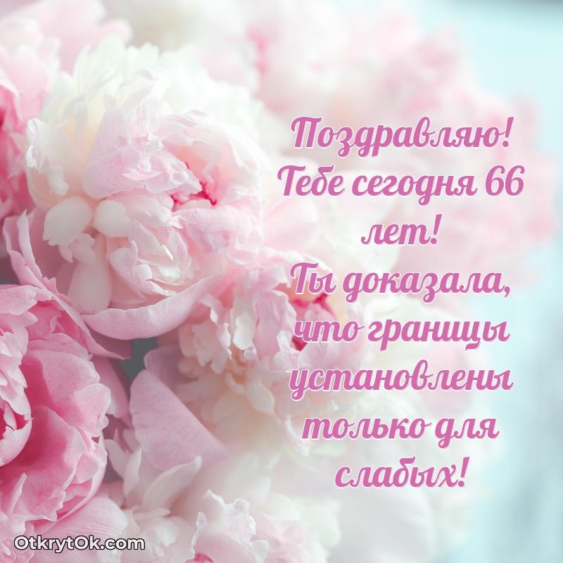Современные мерцающие поздравления жене 66 лет