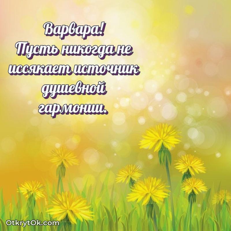 Поздравление Варваре праздничные своими словами в прозе